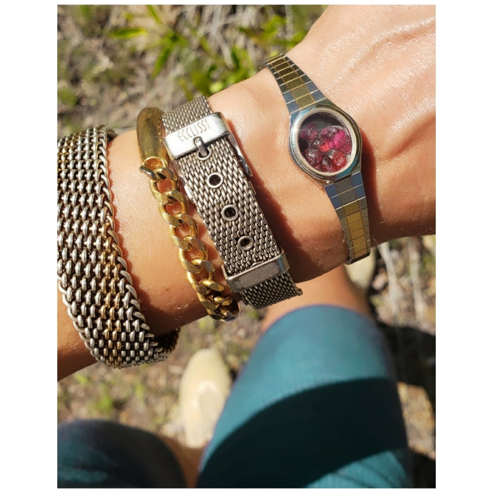 garnet🍓sapphire bracelet KAMELEON🦎KREATION - Picture 1 of 8